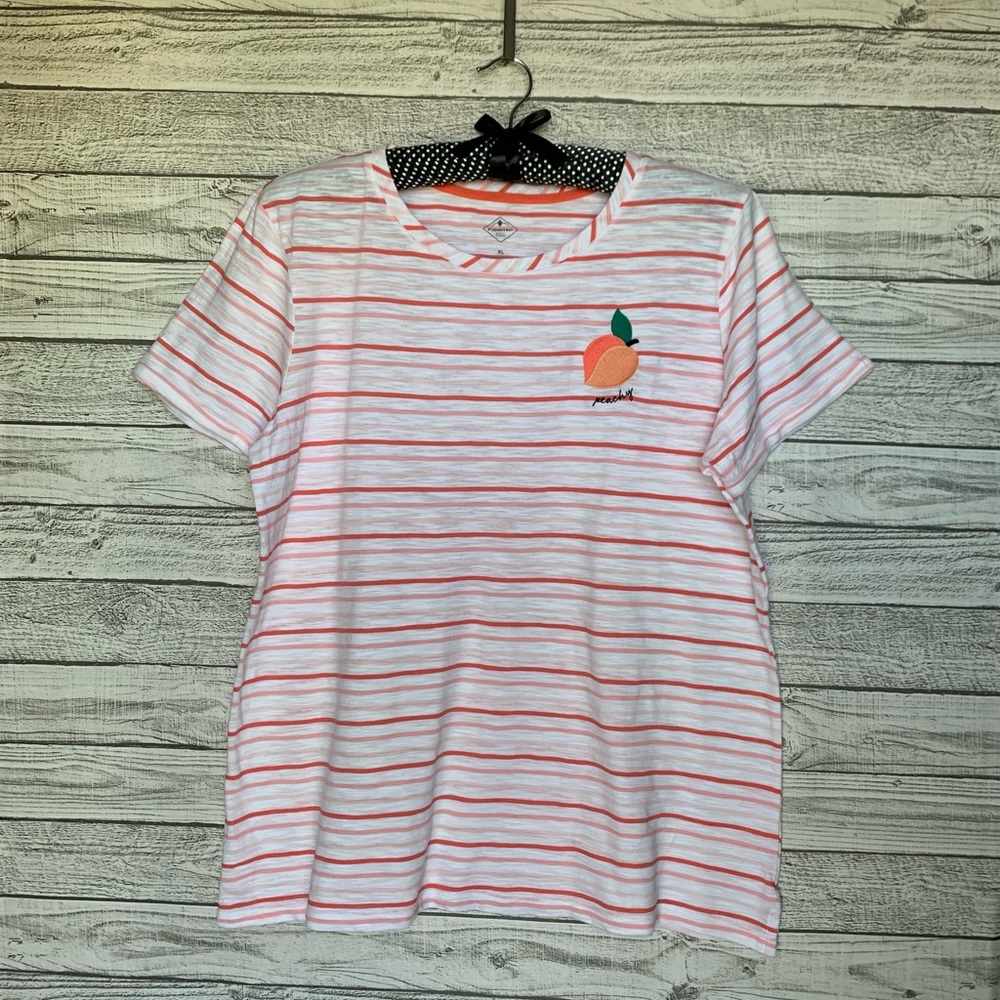 NWOT striped crew neck tee